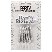 Silver candle set