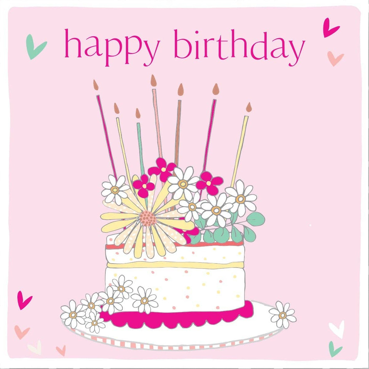 Happy Birthday Cake Greeting Card