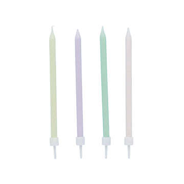 Pastel Skinny Candles 12 Pack