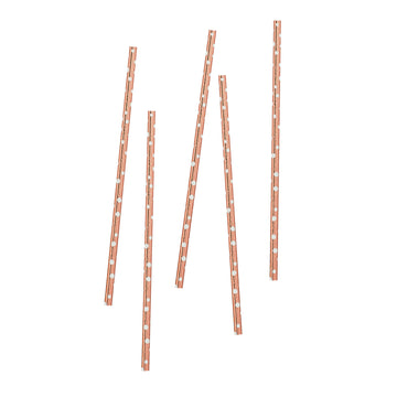 Rose Gold Skinny Candles & Holders 12 Pack