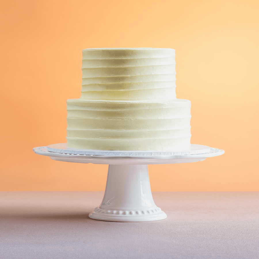 Two-tier  Vanilla Wedding Cake