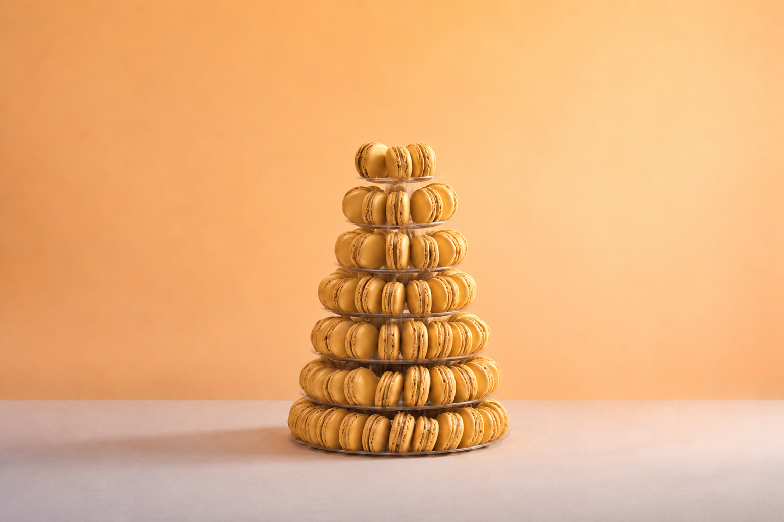 7 Tier Caramel Macaron Tower