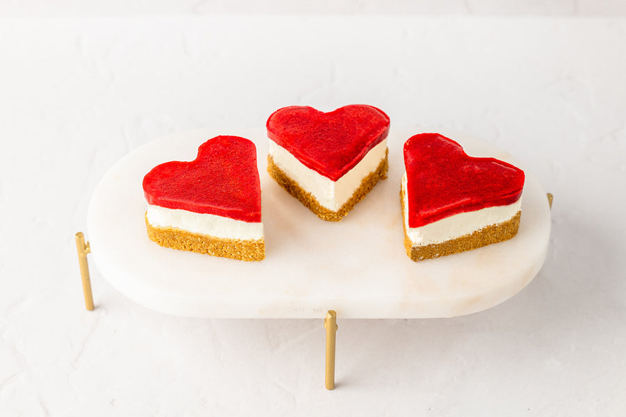 Heart-Shaped Mini Cheesecakes - box of three