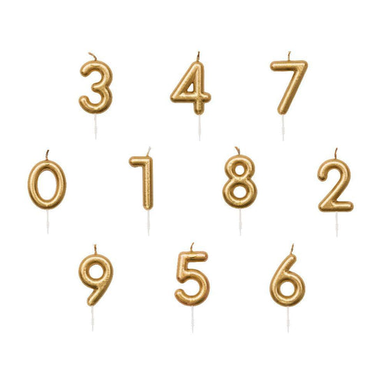 Gold number candle Heriots