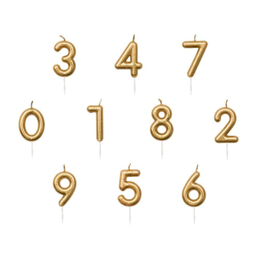Gold number candle